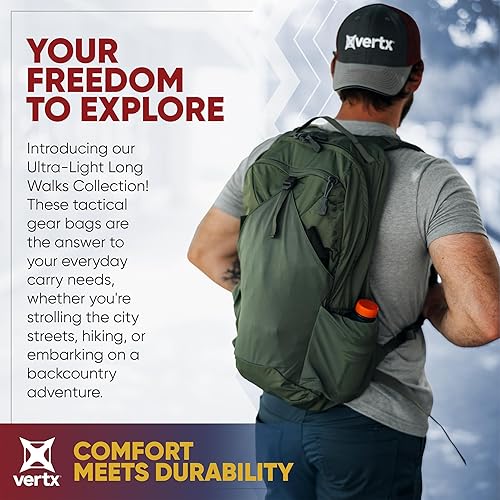 Miniatura 2 de Vertx Long Walks Pack 28L Mochila táctica oculta llevar EDC bolsa de equipo para CCW, viajes, trabajo, senderismo, al aire libre, es negro