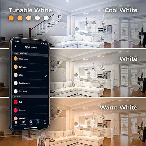 Miniatura 6 de GLOBE Electric 50594 funciona con Alexa Only Wi-Fi Smart Multicolor cambiante RGB sintonizable blanco esmerilado bombilla LED, activada por voz,