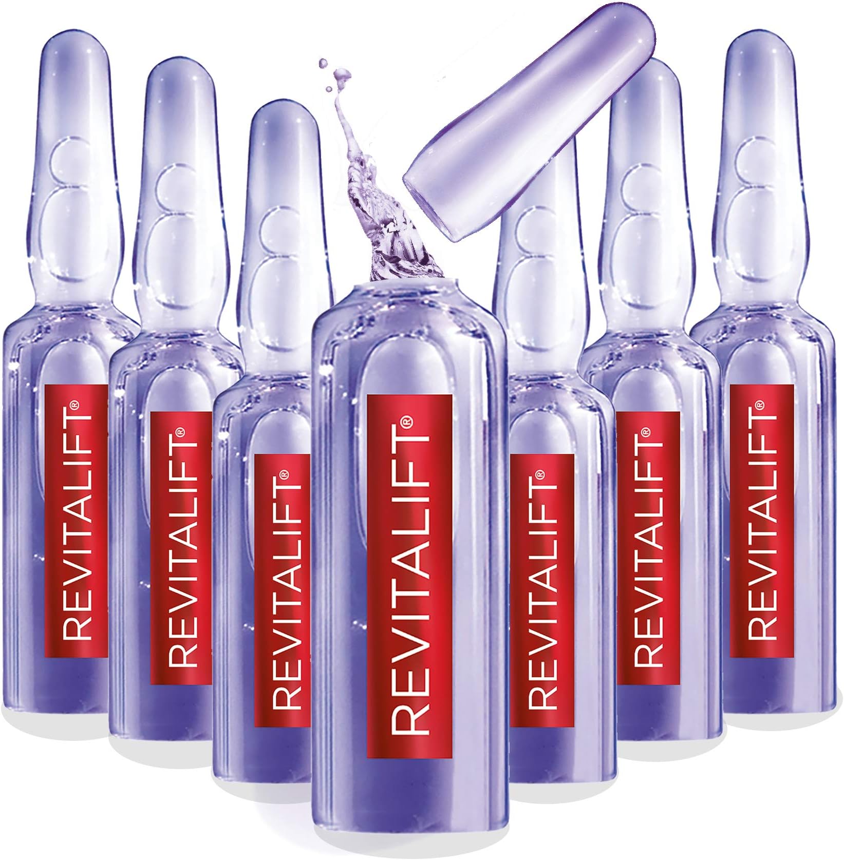 L’Oréal Paris Revitalift Derm Intensives Hyaluronic Acid Serum Ampoules 7 Day Boost Pure Hyaluronic Acid Anti-Aging Ampoules to visibly replump skin in 7 days, 7 Ampoules, 0.28 fl. oz.