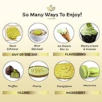 Vista 6 de Cocoläat European Style Pistachio Praline Pasta Pasta de pistacho endulzado para hornear, saborizar y rellenar pastelería Pistachos California