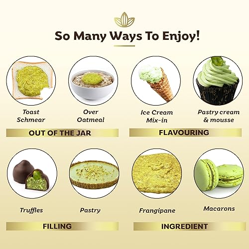 Miniatura 6 de Cocoläat European Style Pistachio Praline Pasta | Pasta de pistacho endulzado para hornear, saborizar y rellenar pastelería | Pistachos California