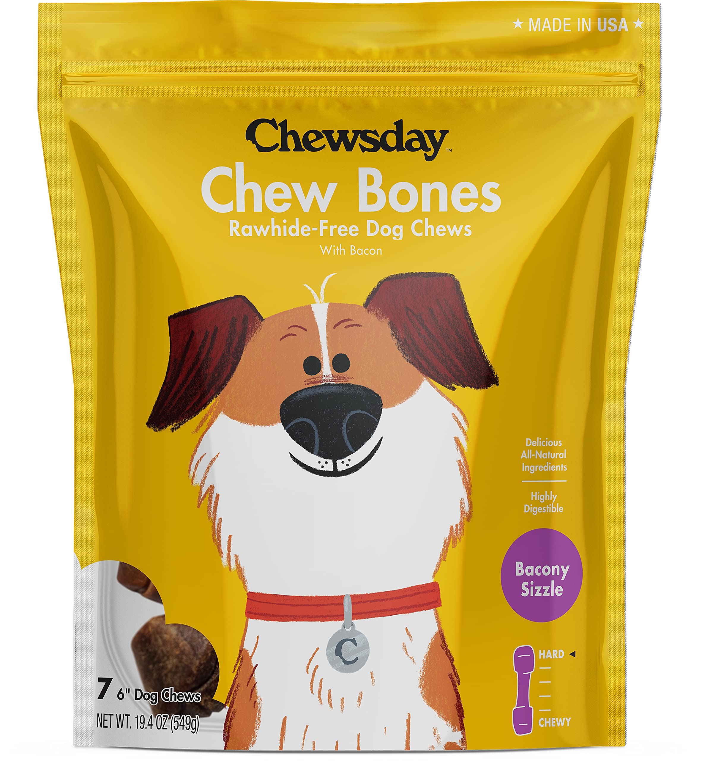 Chewsday Knotted Bacon LG 7ct