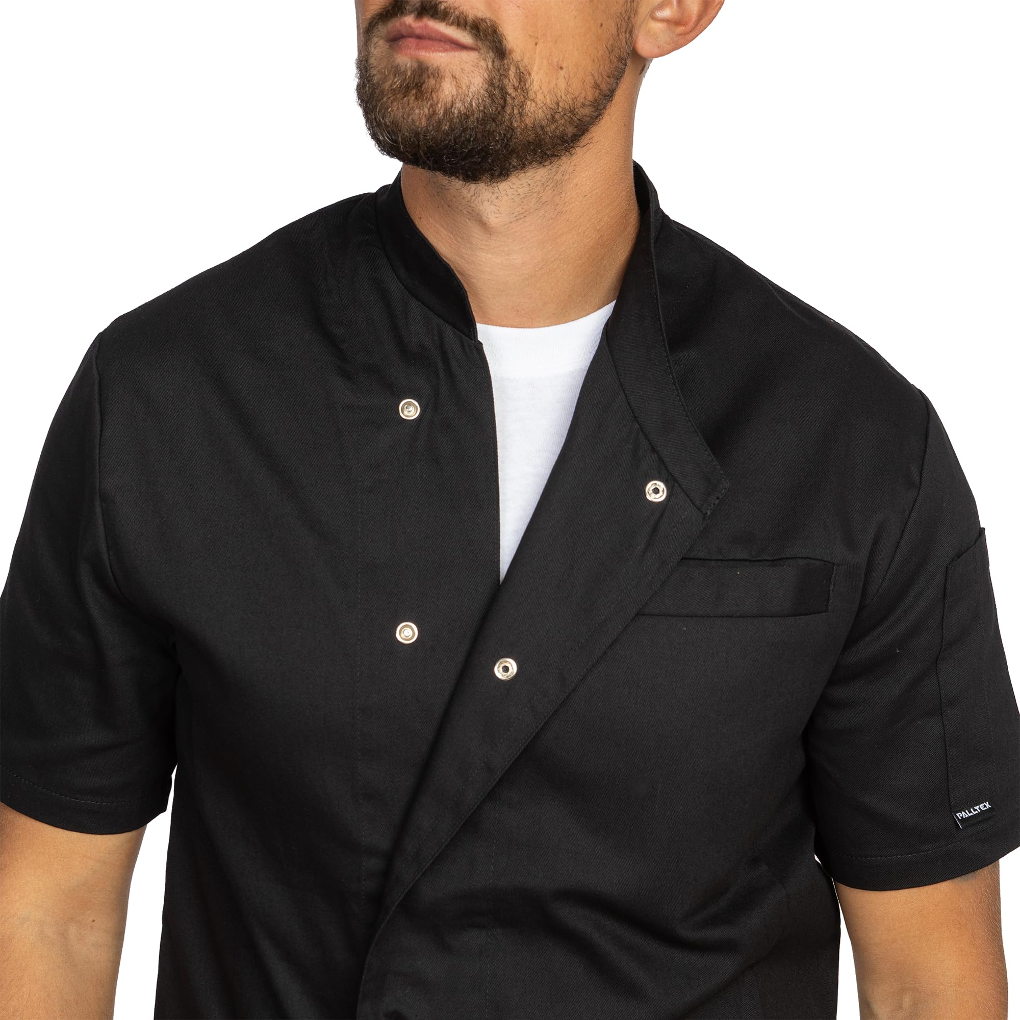 PALLTEX KOTO SS 100% Veste De Cuisine Unisexe pour Homme et Femme | Vêtement De Chef Professionnel | Uniforme À Manches Courtes