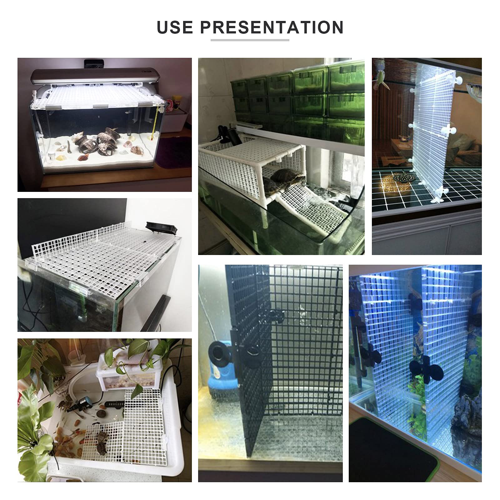 10 Stück Aquarium Teiler Isolation Tafel Trennwand Separator Schwarz Mischzucht Fische Kampf Fernhalten