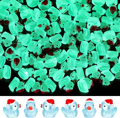 Miniatura 1 de Tarpop 150 piezas de pequeños patos luminosos de resina, mini patos en miniatura, micro casa de muñecas, accesorios de pato, adornos de decoración