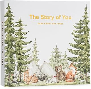 Keepsake Memory Book for Baby Boy and Girl A Milestone Book Gender Neutral Journal Scrapbook Photo Album