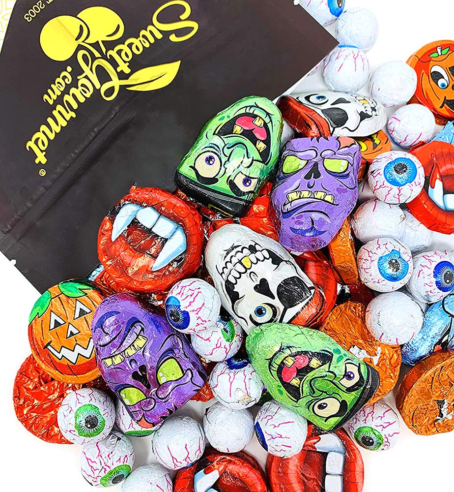 A gourmet candy store display