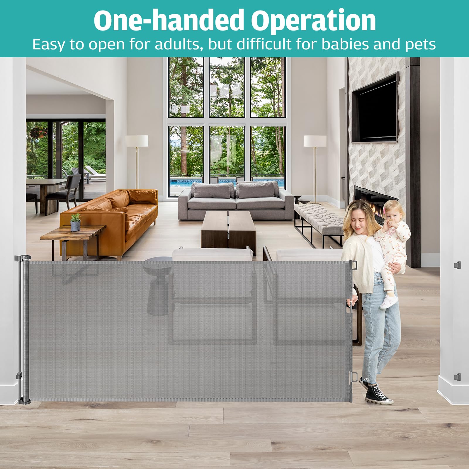 42 Tall X 115 Extra Wide Baby Gates For Large Openings