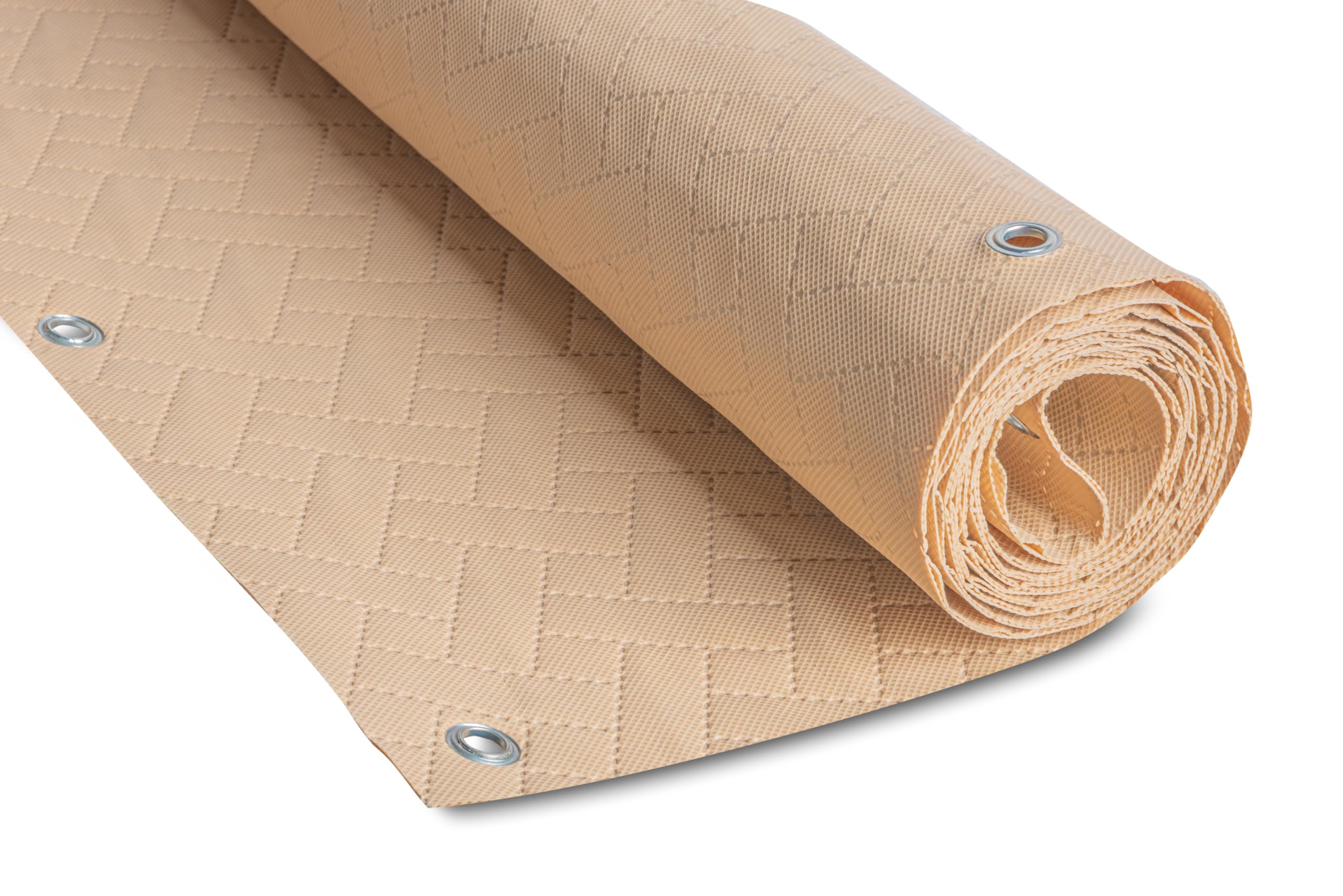 COVER IT Balkon Sichtschutz Premium 240g/m2 nach Maß 115 cm Beige