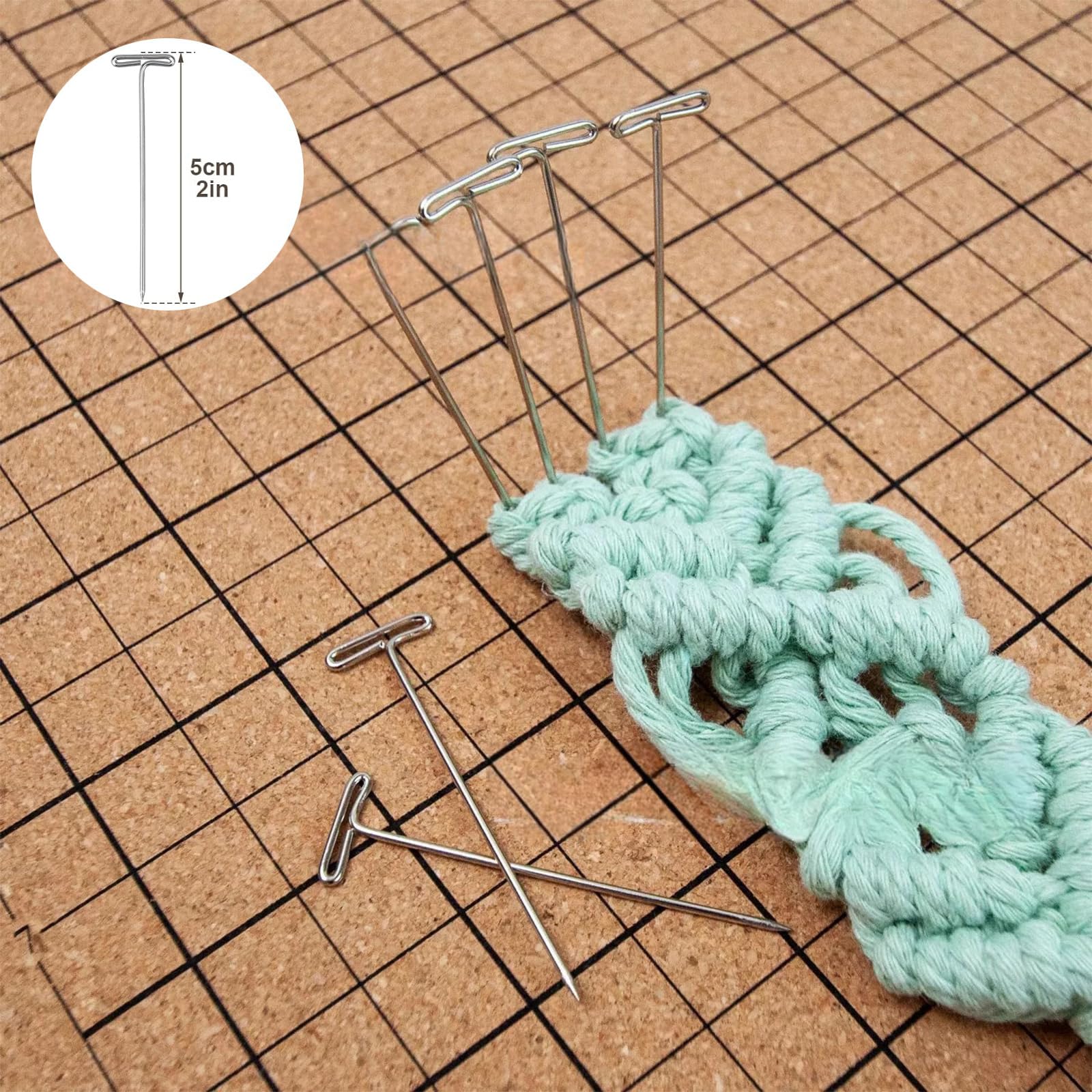 Macramé board met pennen, 30 x 30 cm, dubbelzijdig macraméboard, groot met rasters, herbruikbaar, draagbaar, gevlochten plank met handleiding voor het vlechten van armbanden, projecten, knoopsoord