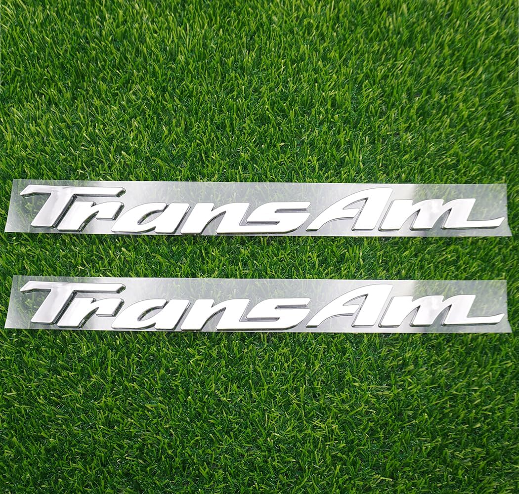 2Pc 1993-2002 Trans Am Door Emblem Letters 3D Badge Nameplate Logo Replacement for Trans Am (Gloss Black)
