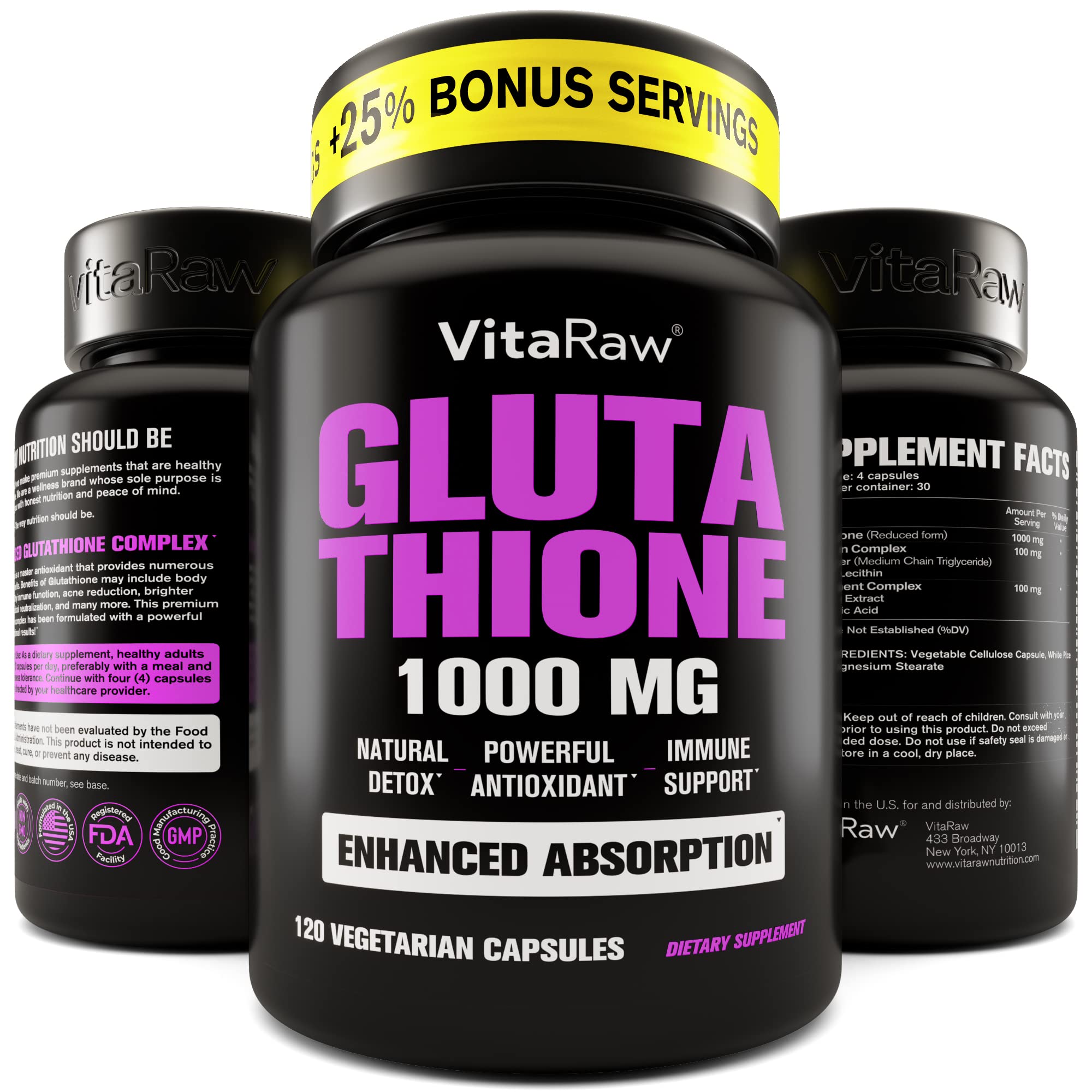 Buy 1000mg Glutathione for Immune Support 100mg Absorption Complex
