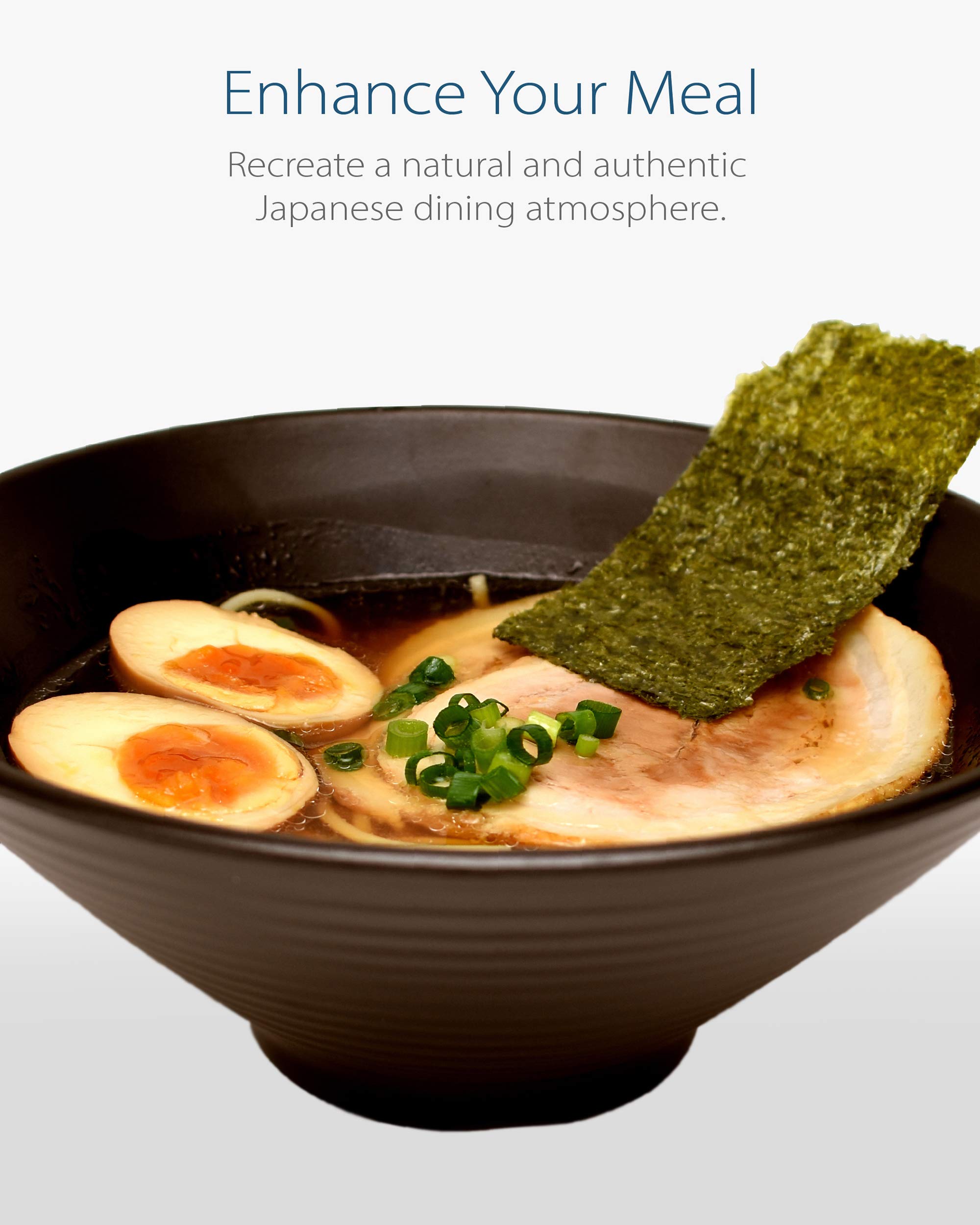 4 Sets 30 Ounce Japanese Ramen Noodle Soup Bowl Melamine Hard Plastic