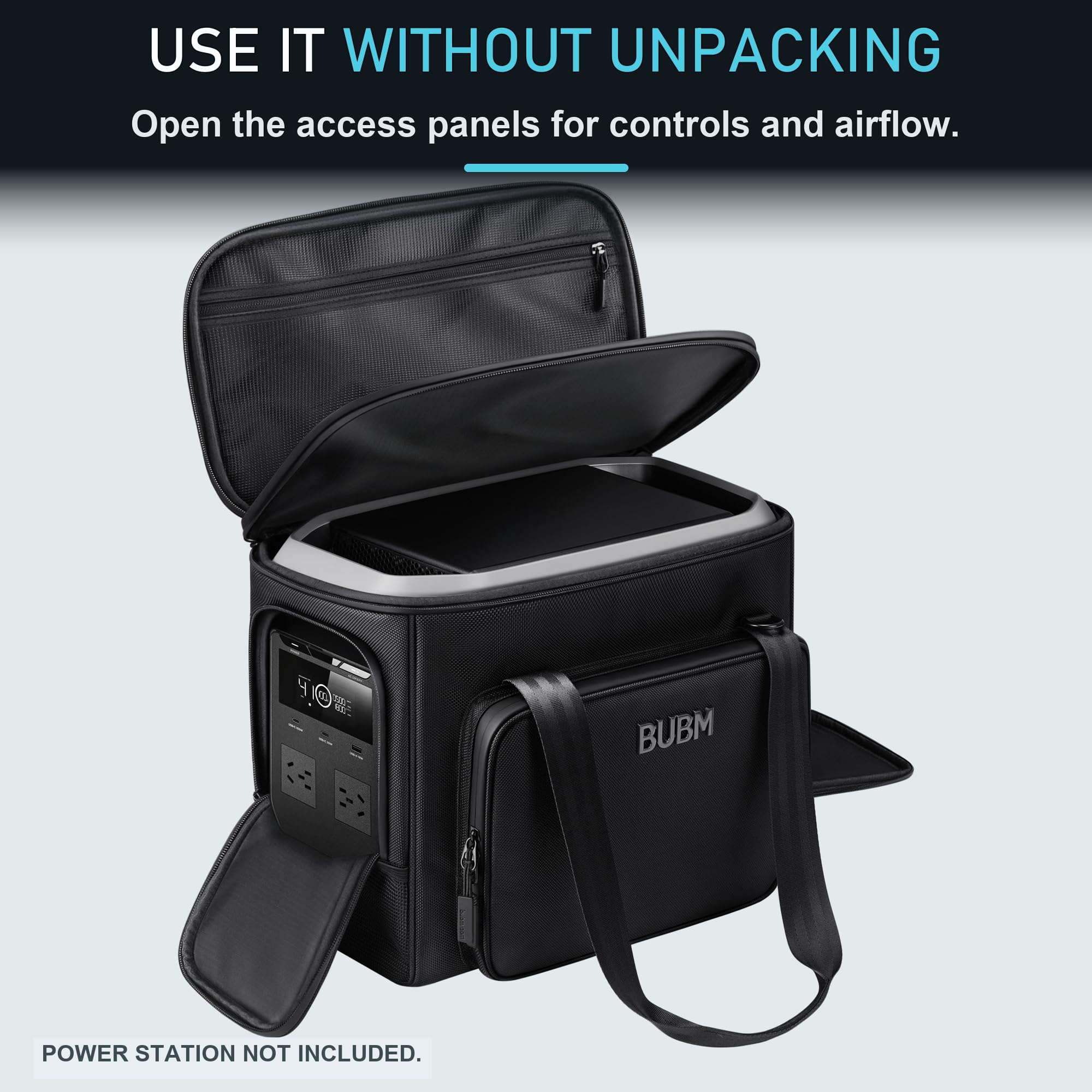 BUBM Funda de transporte para EcoFlow Delta 3, Delta 3 Plus y Classic