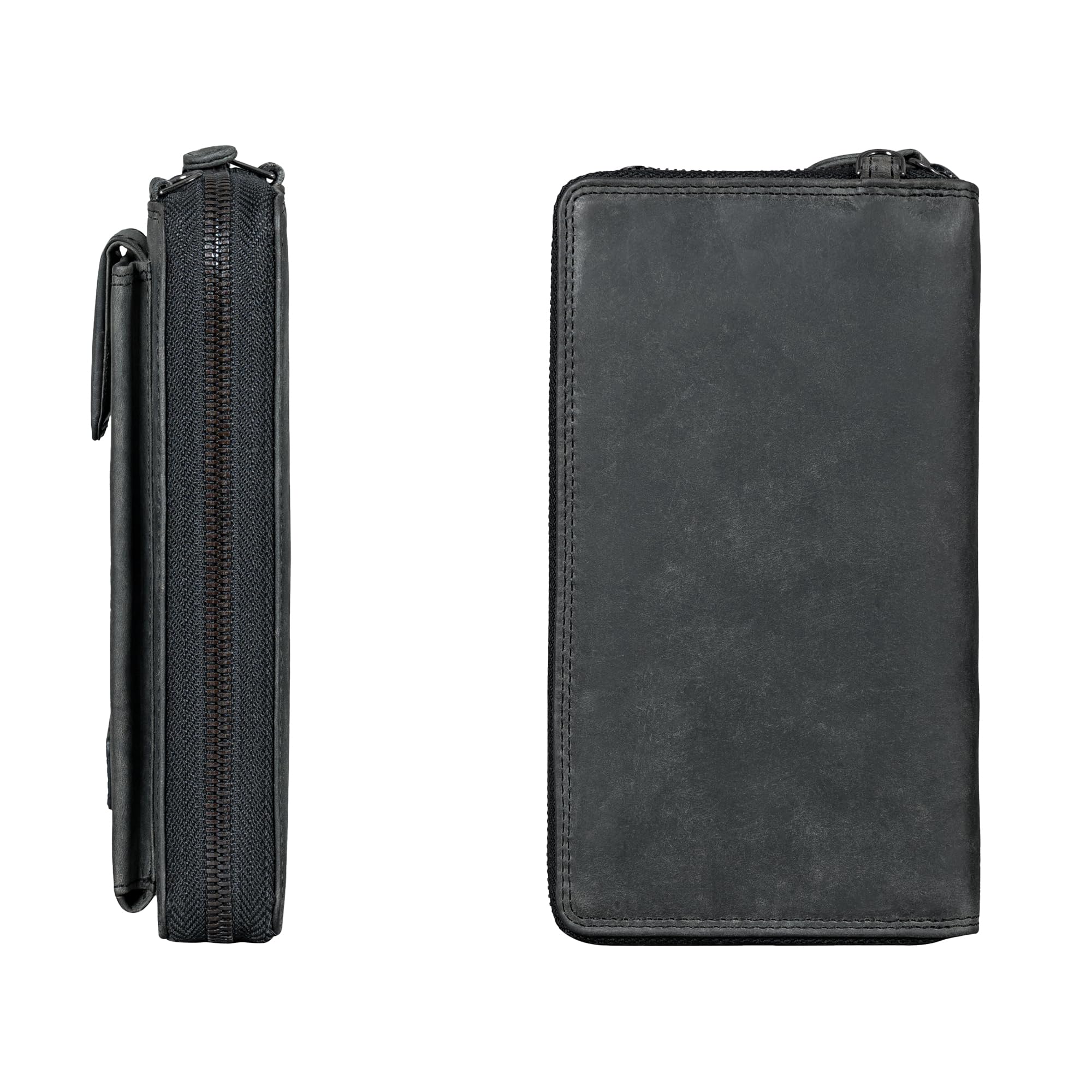 STILORD 'Nelly' Bolso de Telefono Movil Mujer de Cuero Bolso Bandolera Crossbody Pequeño Monedero de Cartera Cruzada Estilo Vintage de Piel Auténtica