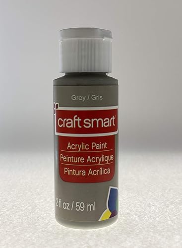 Craft Smart - Pintura acrílica de 2 onzas líquidas, 1 botella, 50 colores (gris)