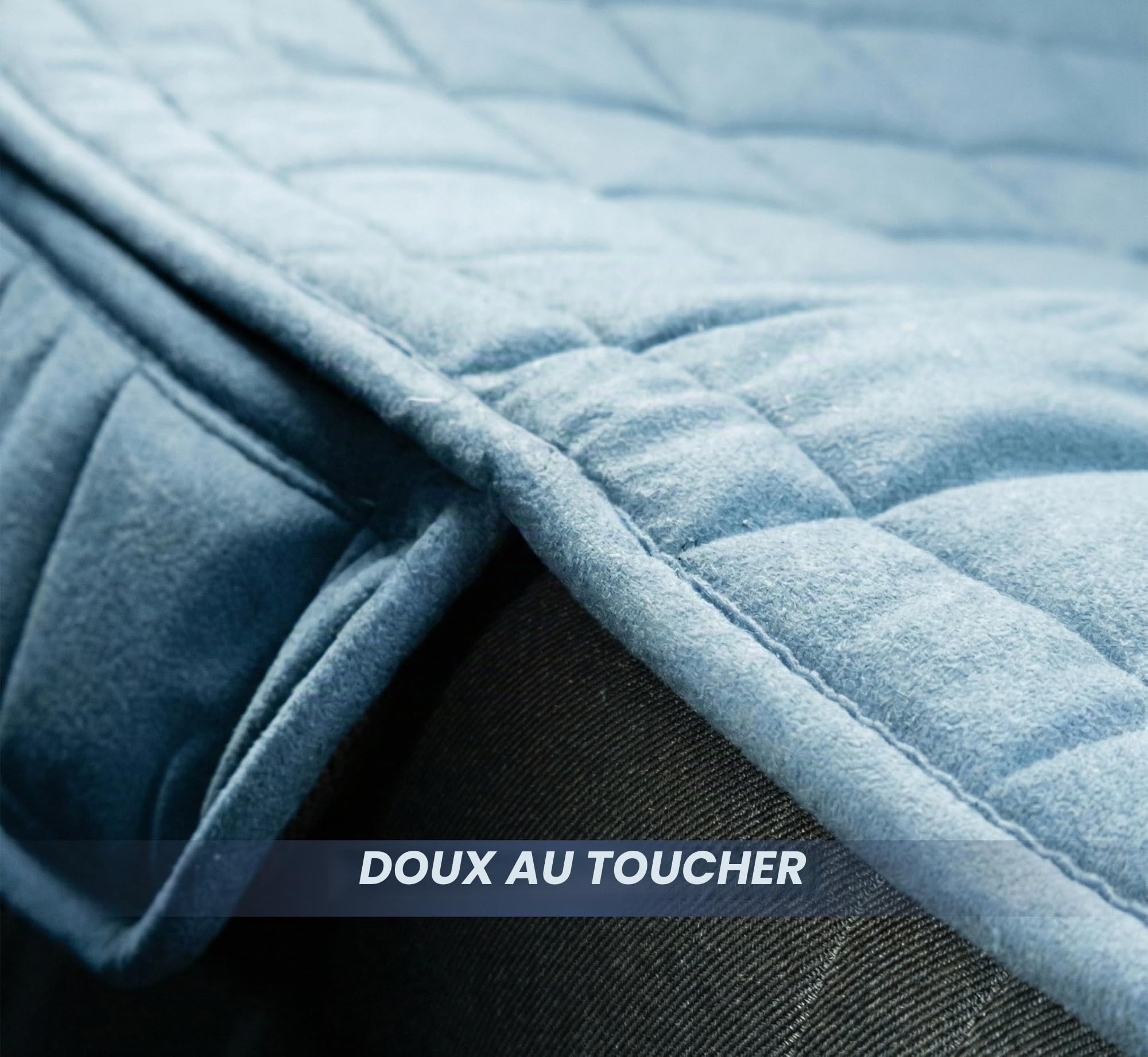 Voiture Accessoires Lupex Housse de siège 3 pièces Universel Auto | Protection Siège 2 Avant et 1 Arrière | Protection Confort Automobile Coussin Intérieurs (Noir)