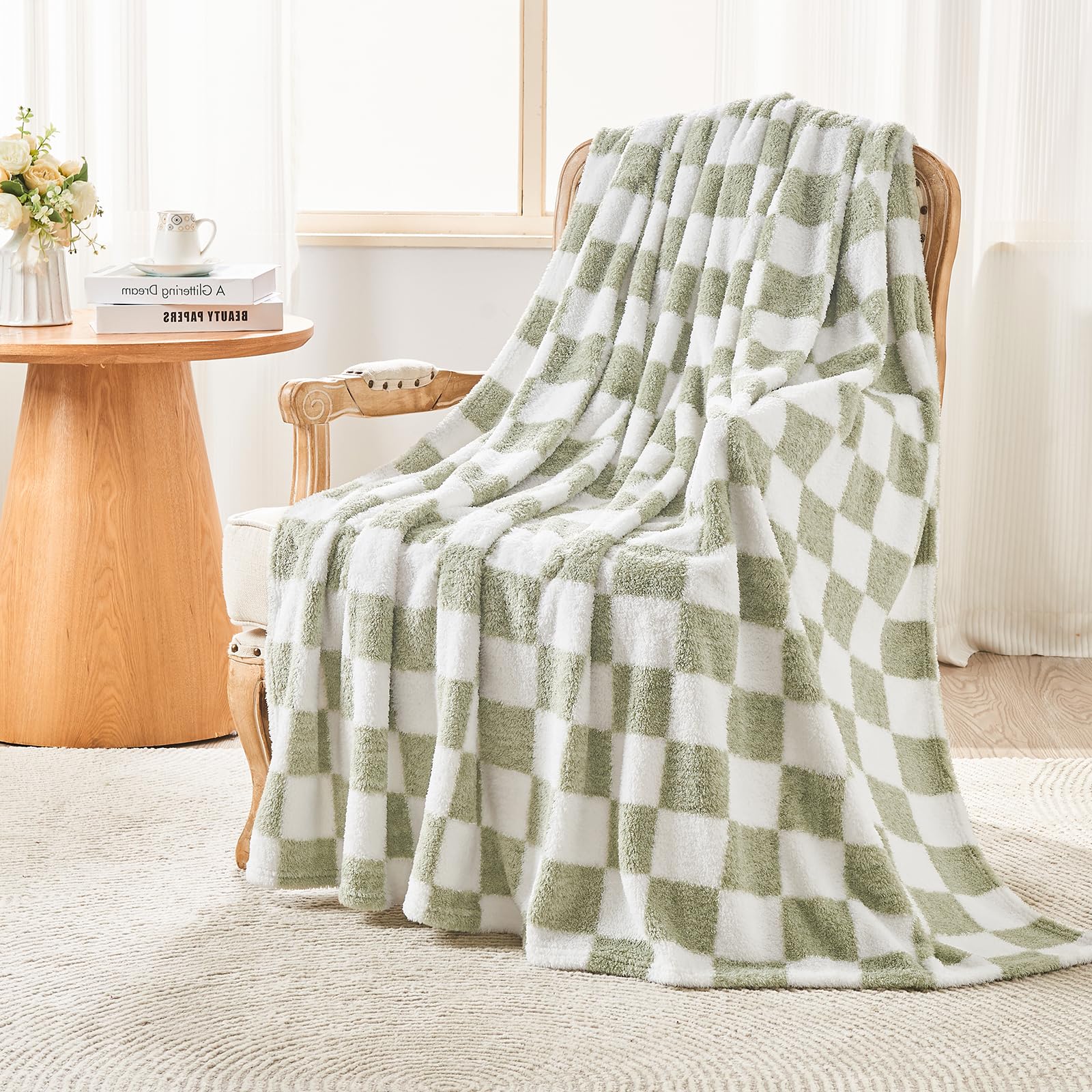 EMME Sherpa Kuscheldecke, Dick und Elegant, Sofadecke Doppelgesicht Extra Weich, Warme Gemütliche Wendbare Flauschige Decke für Sofa und Bett