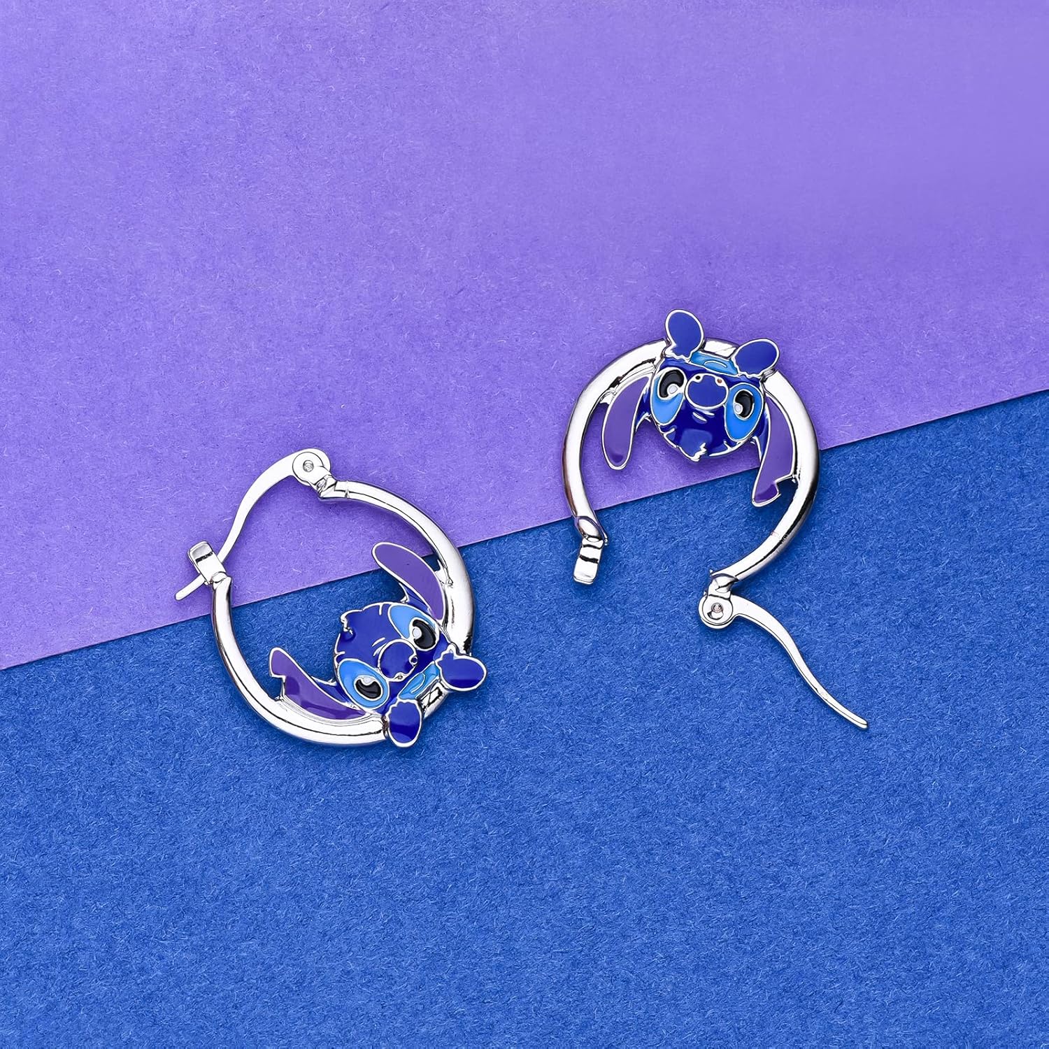 Miniatura 3 de Pendientes de puntada para niñas, regalos de puntada Ohana Means, aretes de aro para familia, joyería de puntada, regalo de cumpleaños para hija o