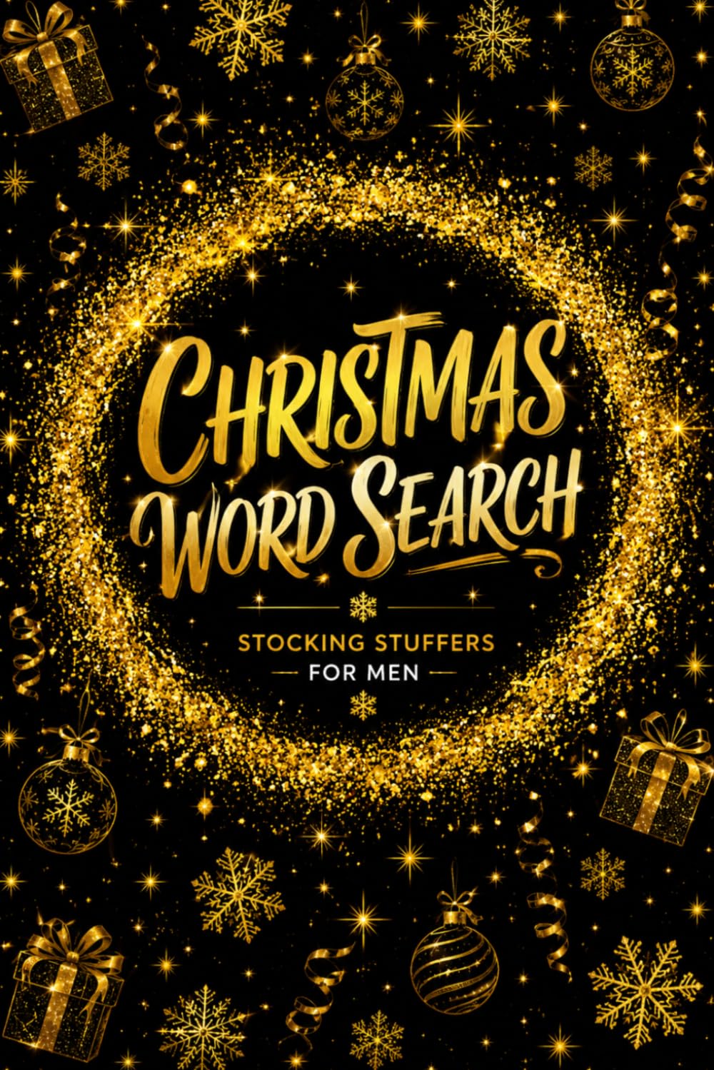 Stocking Stuffers for Men: Christmas Word Search: Holiday Puzzle Book with Festive Patterns and Solutions: 1000+ Themed Words to Find