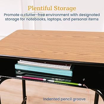 Amazon.com: ECR4Kids Open Front Desk with Metal Storage Book