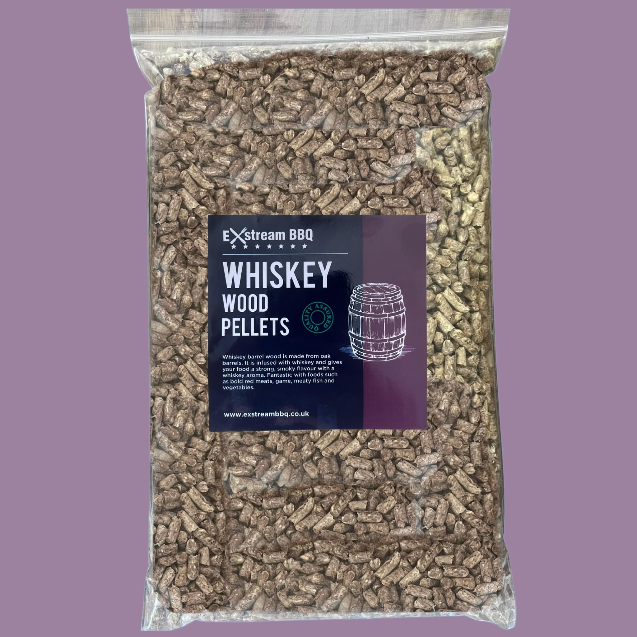 Exstream Natural Exstreambbq Whiskey Bbq Wood Smoking Pellets 10Kg - For Ninja Woodfire Electric Bbq Grill | For Beef, Game, Fish, Veg + Cheese