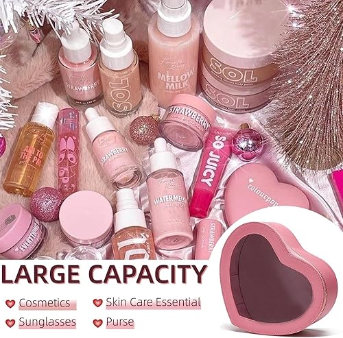 Miniatura 5 de Saikaspotts Bolsa de maquillaje de corazón para mujer, Rojo -, Elegante, elegante