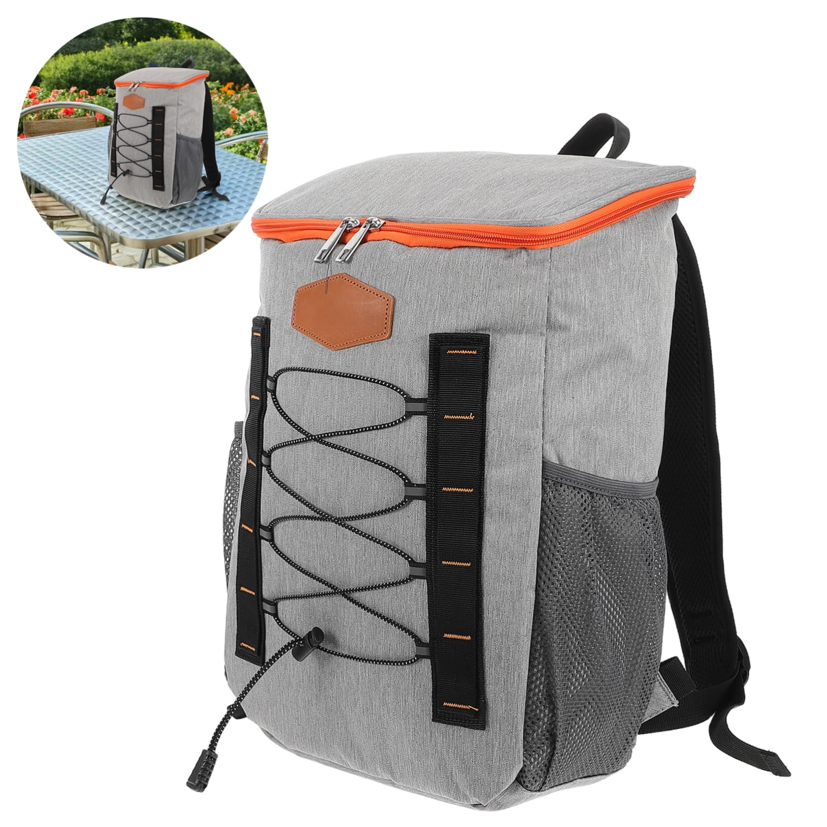 Kisangel Zaino Termico Grande Capacità Per Picnic e Campeggio Borsa Termica Per Alimenti e Bevande Design Pratico e Confortevole Per Trasporto All Aperto