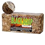 Premium African Black Soap - Pure 1 pound Bulk. Raw Organic Soap for Acne, Dry Skin, Rashes, Burns, Scar Removal, Face & Body Wash, From Ghana West Africa - Authentic African Moisturizer