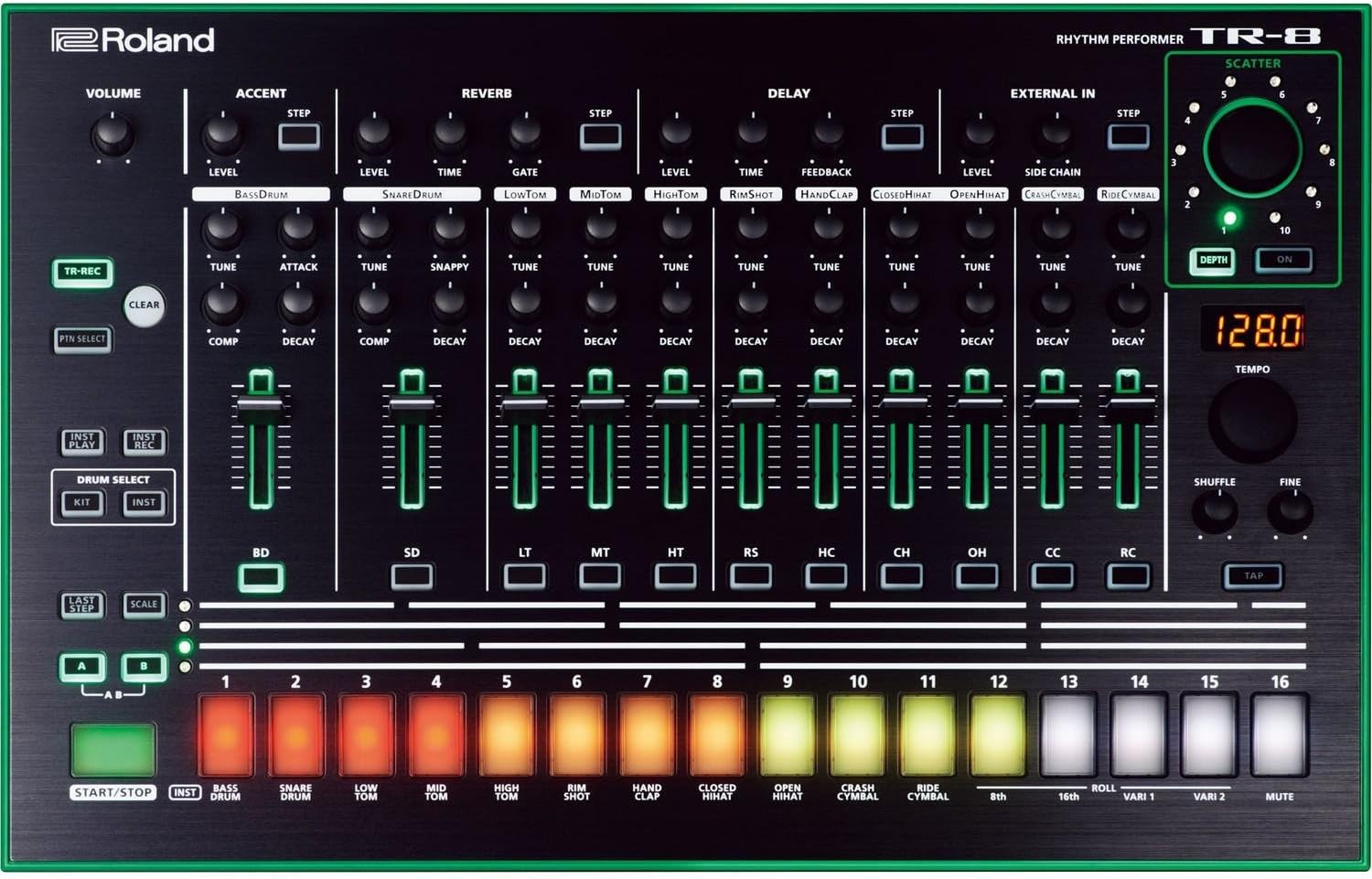 【極美品】【動作確認済】★取説、箱あり★ Roland TR-8 展示処分特価品】Roland/リズムコンポーザー/TR-8 -DJ機材アナログ