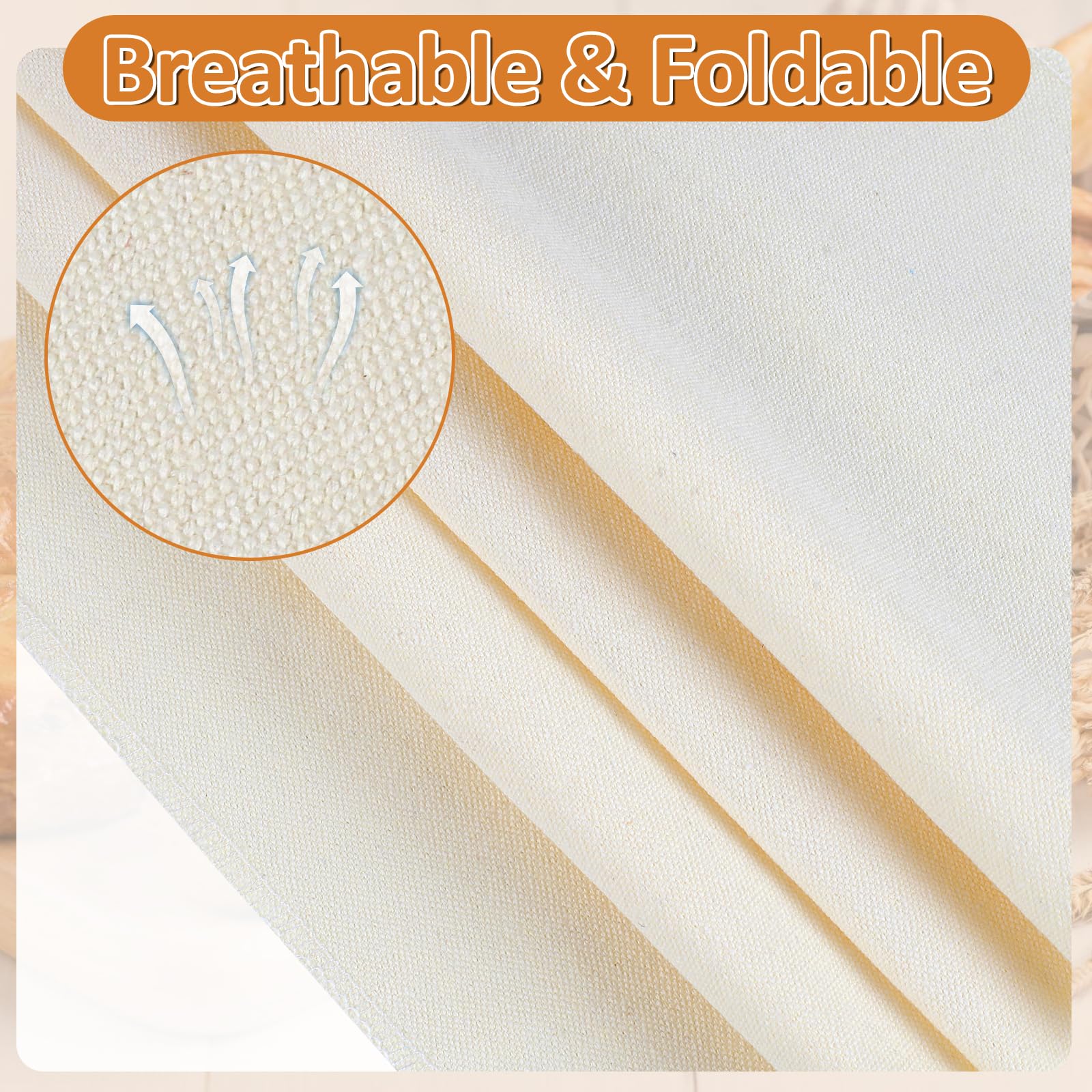 Ninsula 4PCS Tea Towels for Baking Sourdough, 14x18.8 Inch Reusable Thick Bread - product photo