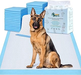 Ownpets 80x90cm große Trainingsunterlagen Hund, 40 stücke saugfähige Hunde Toilettenmatte, Pee Pads, Pipi Matten für Hunde, Inkontinenzunterlage Einweg, schnell trocknender Oberfläche, für große Hunde