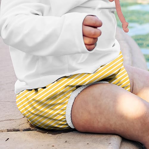 Miniatura 4 de green sprouts Pañal de natación Eco Snap para bebé, rayas amarillas, 18 meses