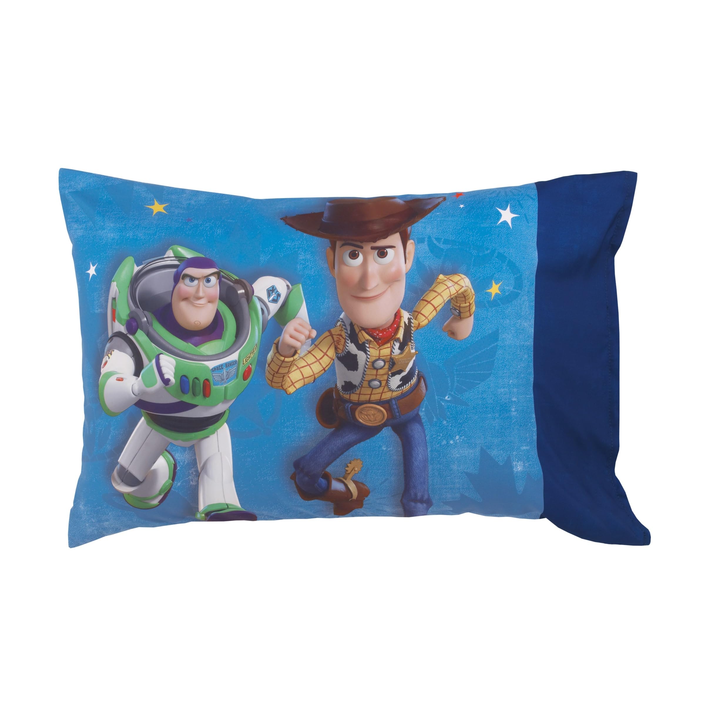 disney Zestaw pościeli do łóżeczka dziecięcego i standardowego rozmiaru, Toy Story 4, niebieski, zielony, czerwony, biały