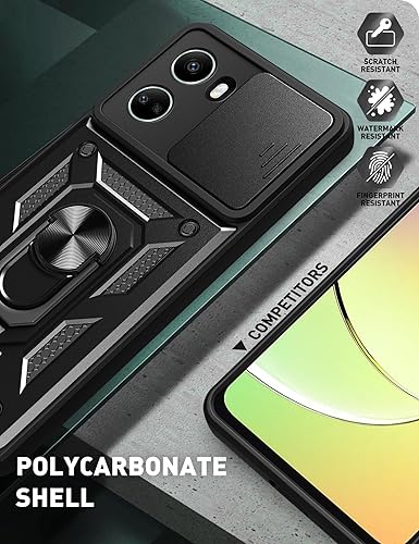 Vista 69 de Carcasa de soporte compatible con Motorola Razr 2023, con cubierta deslizante para lente de cámara compatible con Motorola Razr 40 5G 2023 XT2323-1