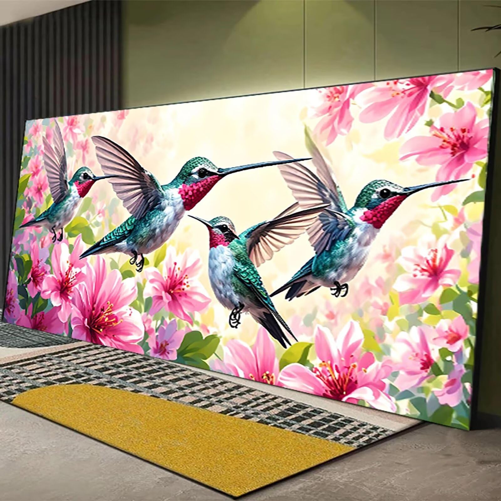 Malen nach Zahlen Kinder Kolibri Malen Nach Zahlen Erwachsene, Geschenke für Mädchen Junge Bastelset Set, Malen nach Zahlen Blume | Malen nach Zahlen Ohne Rahmen, (60x120cm) Bastelset Erwachsene Z-2