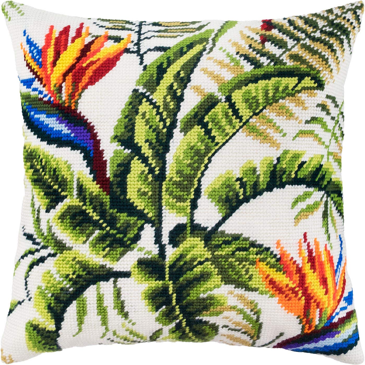 Brvsk. Nadelspitzen-Kit. Cuscino per copriletto, 45 x 45 cm, tela stampata per tappezzeria, Qualität Europa