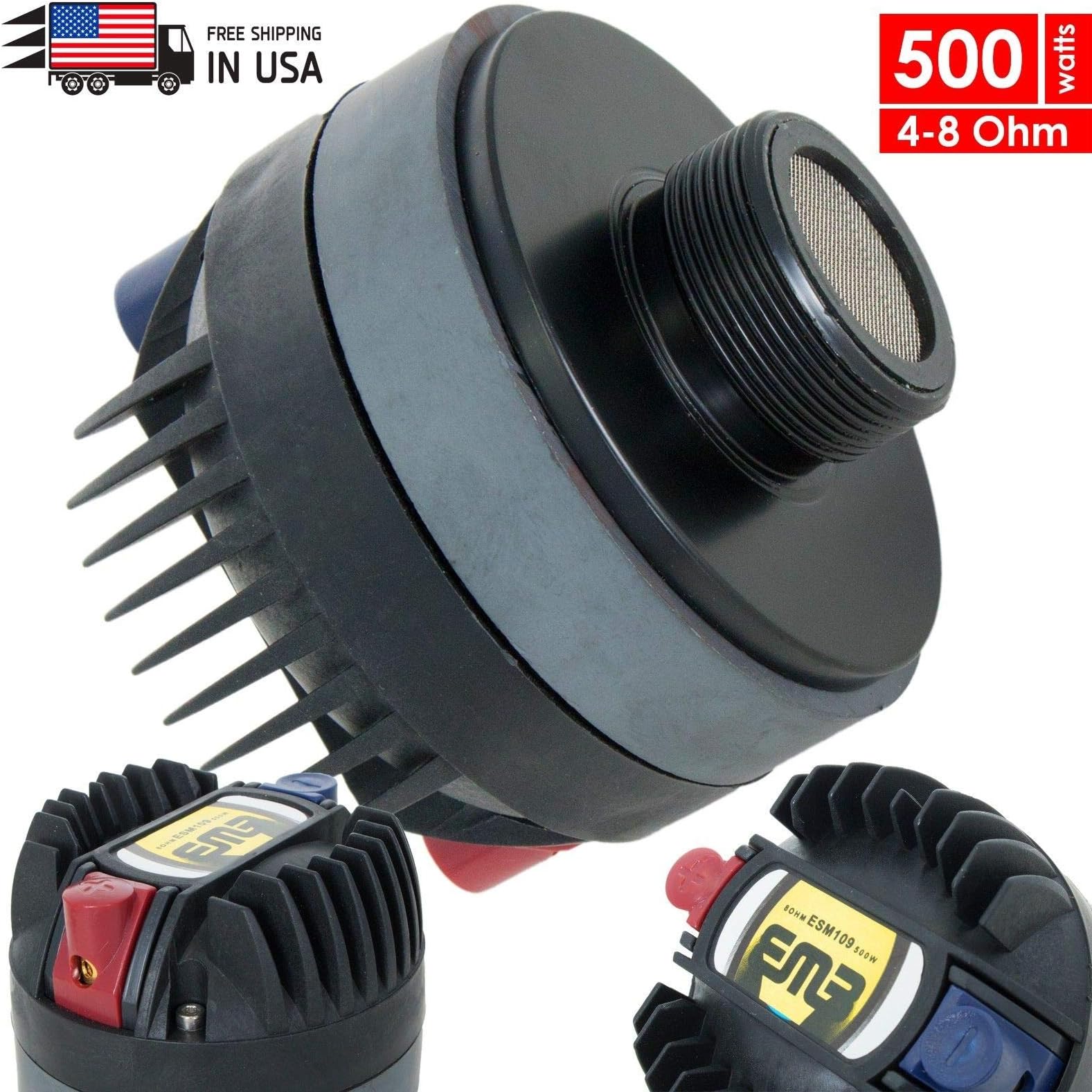 EMB ESM4 Compression Tweeter – 1100W Max, 2x Pack, Works For JBL / Peavey / Cerwin Vega