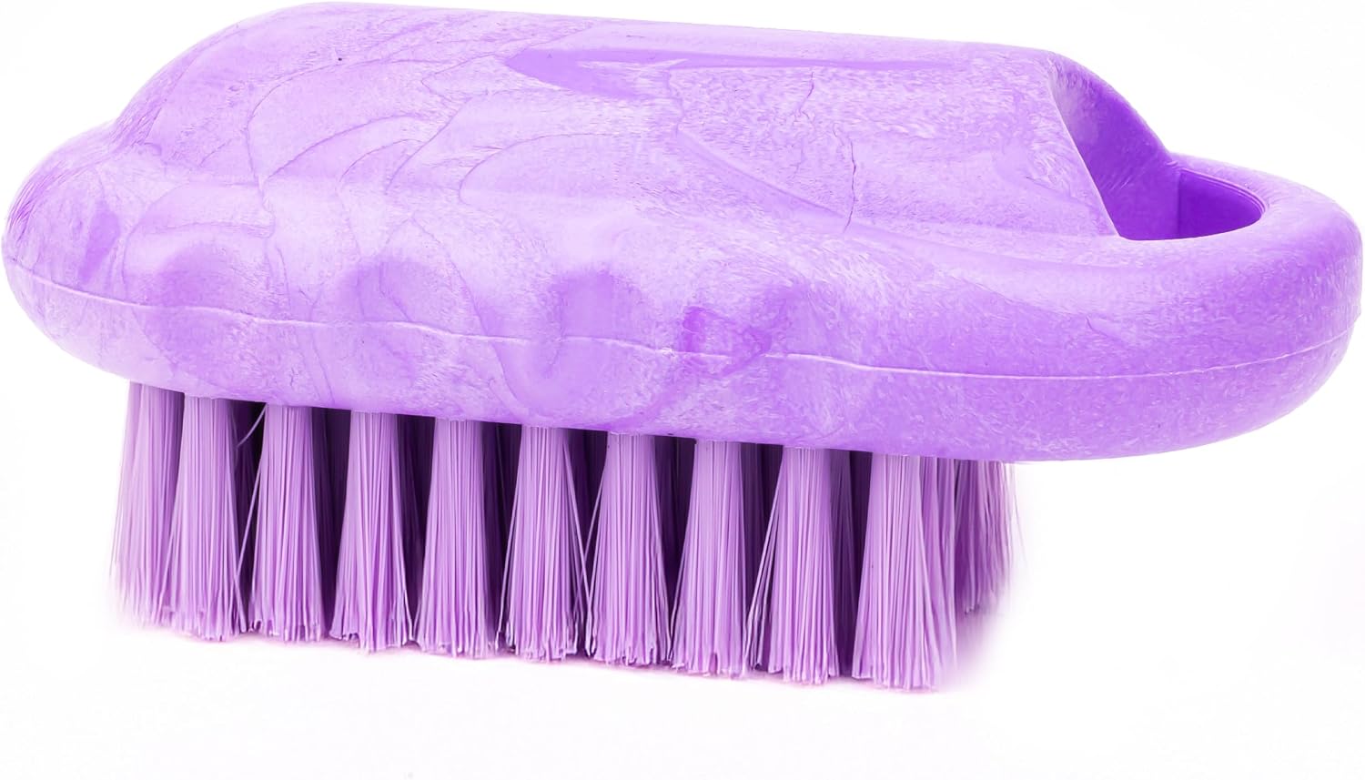 SPARTA 5 Inch Hand and Nail Brush with Stiff Center Bristles, Soft Outer Bristles, Larger Polypropylene Body, Color Coded Scrub Brush for Commercial Foodservice Use, Purple, Pack of 12