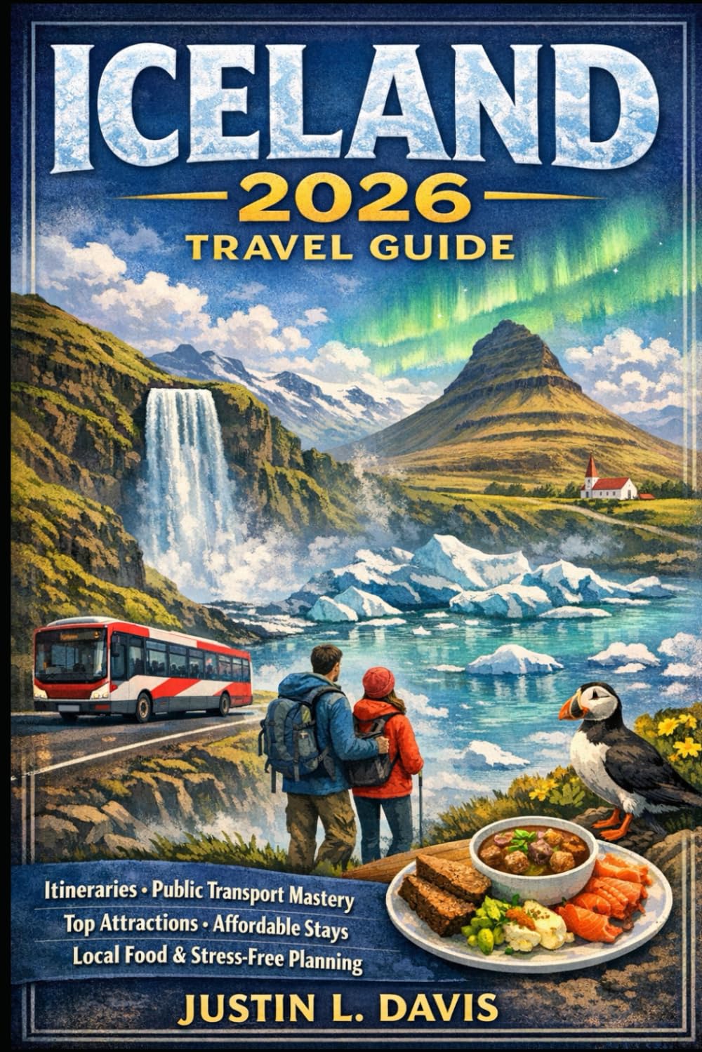 Iceland 2026 Travel Guide Justin L. Davis: Itineraries, Public Transport Mastery, Top Attractions, Affordable Stays, Local Food & Stress-Free Planning