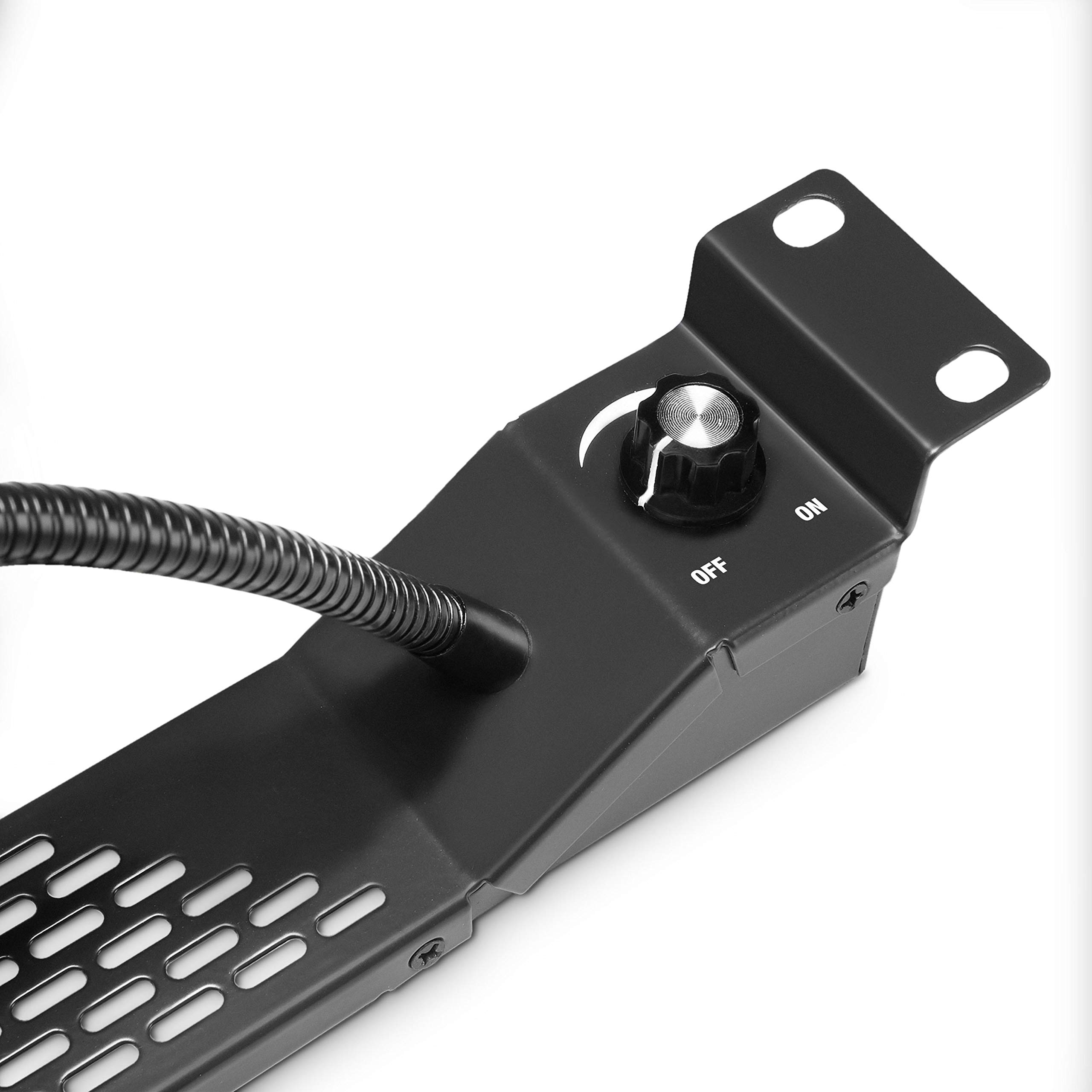 Adam Hall 87463 19" lampa LED do stojaka, podwójna ze ściemniaczem