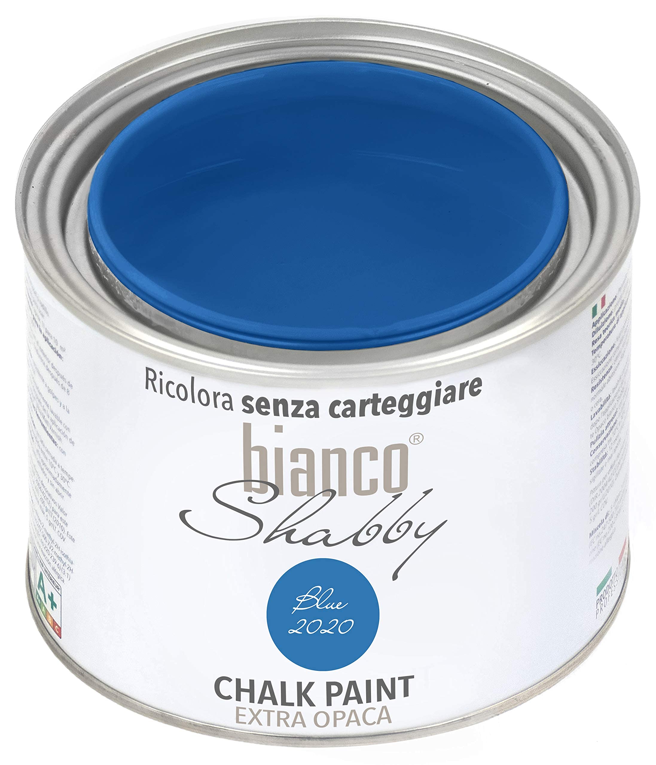 Chalk Paint Blue (2020) & Cera Neutra – Pintura Shabby Chic (500 ml) + Cera Profesional (500 ml)