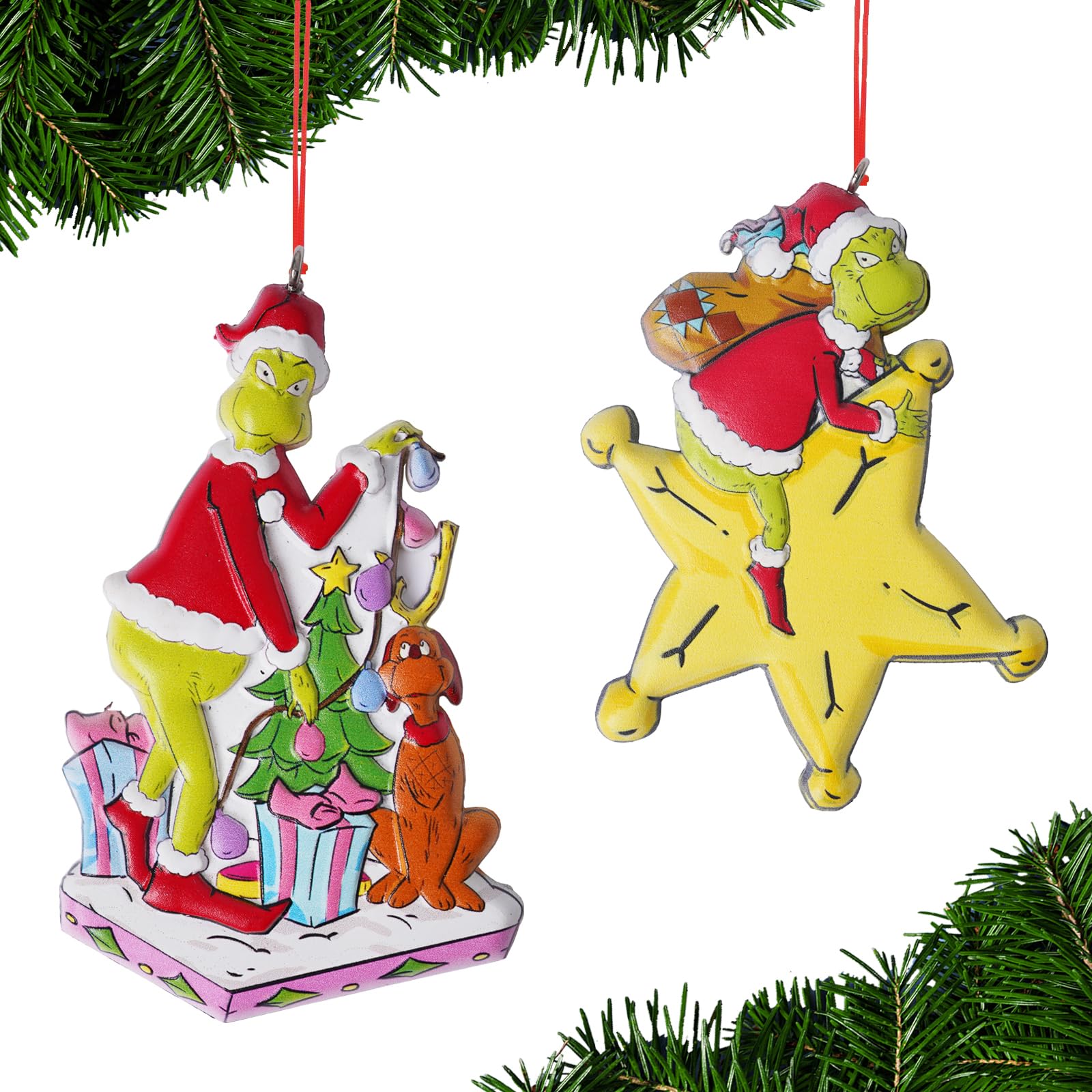 Christmas Ornaments Christmas Tree Decorations 2023 Christmas Tree Hanging Ornament Decor for Home Holiday Party(Style 2)