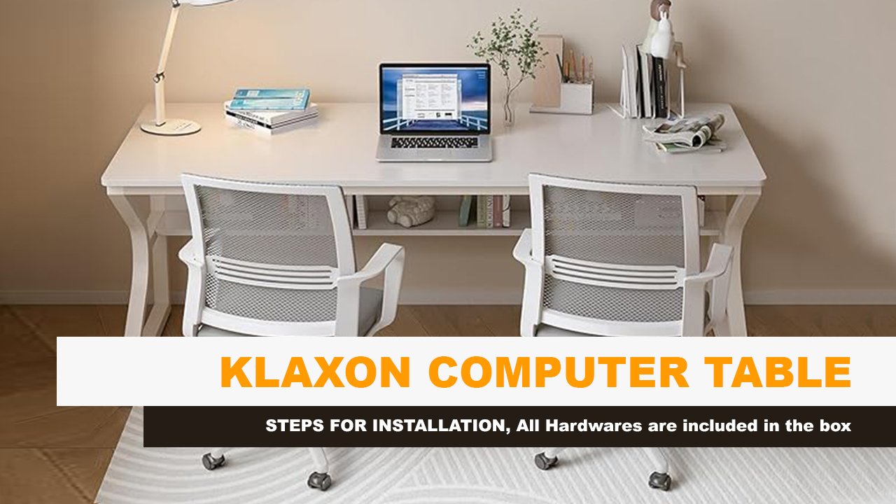 Klaxon Wood & Metal Finish Study Table | 1 Year Warranty Study