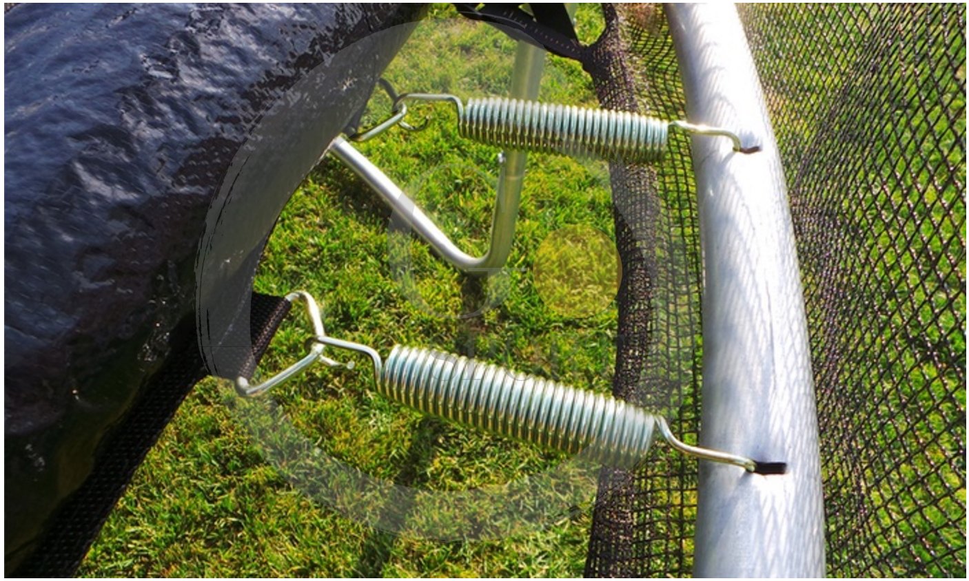 GOVITA - Elastisches Gartentrampolin Trampolin Outdoor Sport mit Sicherheitsnetz und Leiter - CE-zertifiziert (250 cm)