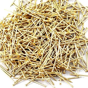 Sourcing Map 140Pcs Small Tiny Nails 2x15mm (DXL) Tiny Brass Nails