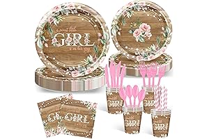Avezano Baby Shower Decorations Sets | 192 Pcs Rustic Girl Party Decor