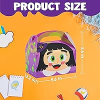 Vista 3 de JOYIN 24 cajas de golosinas de Halloween para dulce o truco, cajas de regalo de dulces de Halloween con asa, cajas de panadería, cajas de regalo