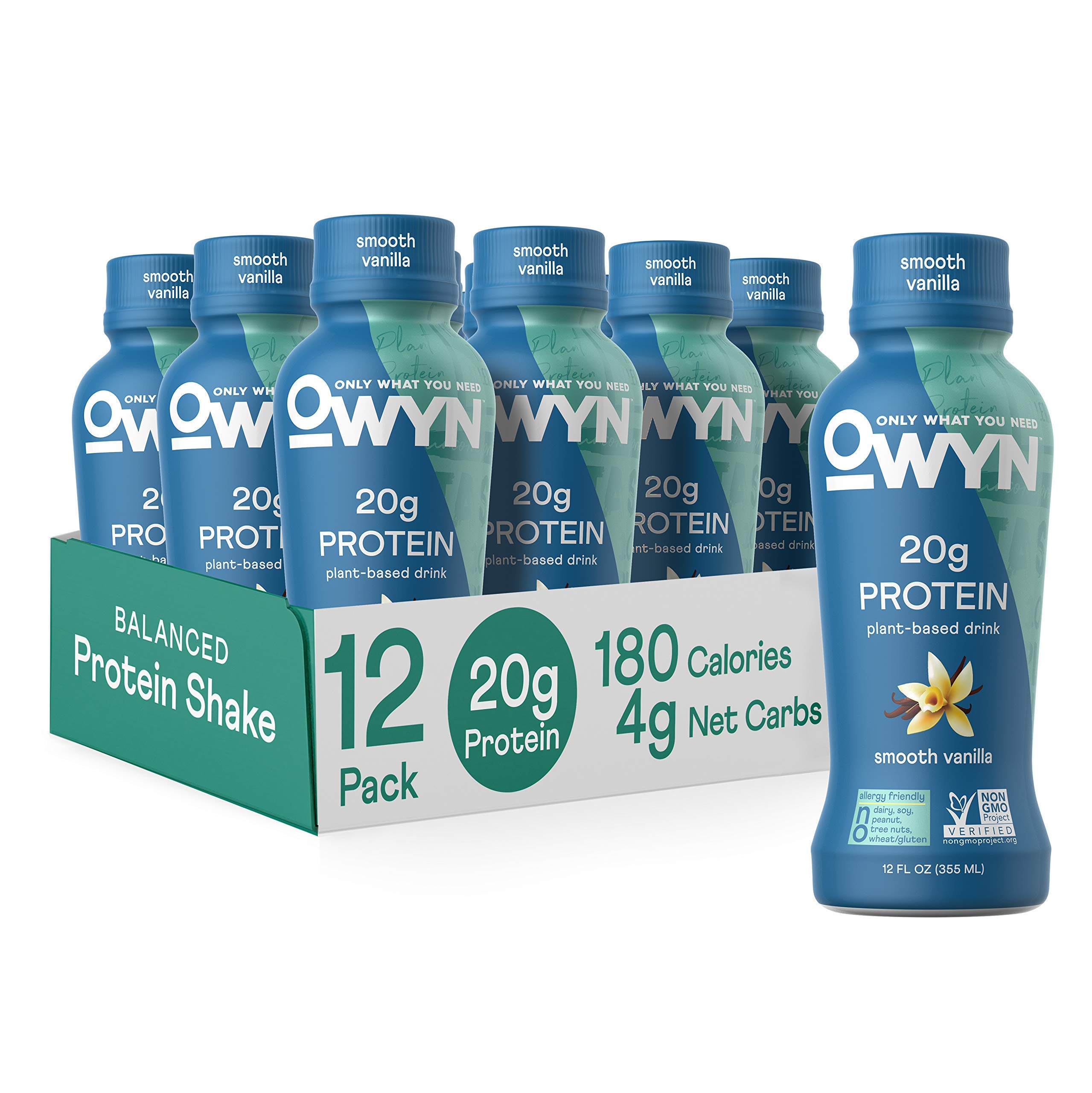 OWYN 100 Vegan Plant Based Protein Shakes Vanilla 12 Fl oz Pack | amzdealz