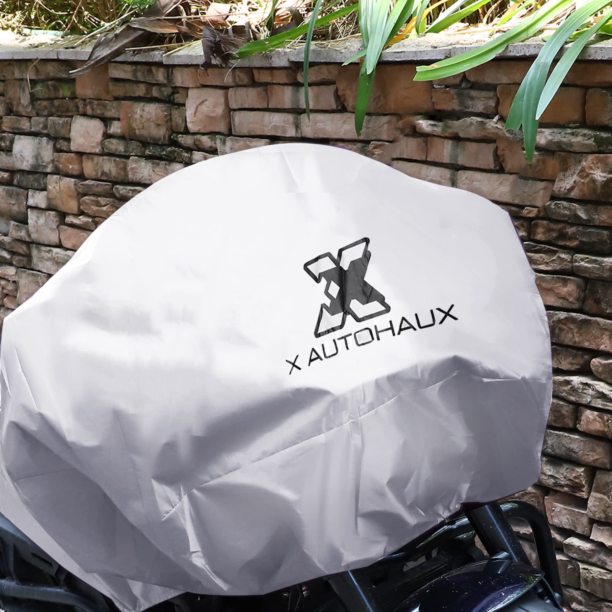 X AUTOHAUX Telo protettivo leggero per moto, misura L, colore argento